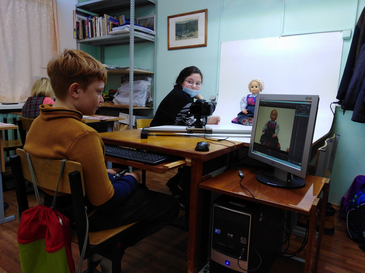Jessoilan koululaiset valmistavat animaatiota. 6+. Kuva: Jana Filimonkova 