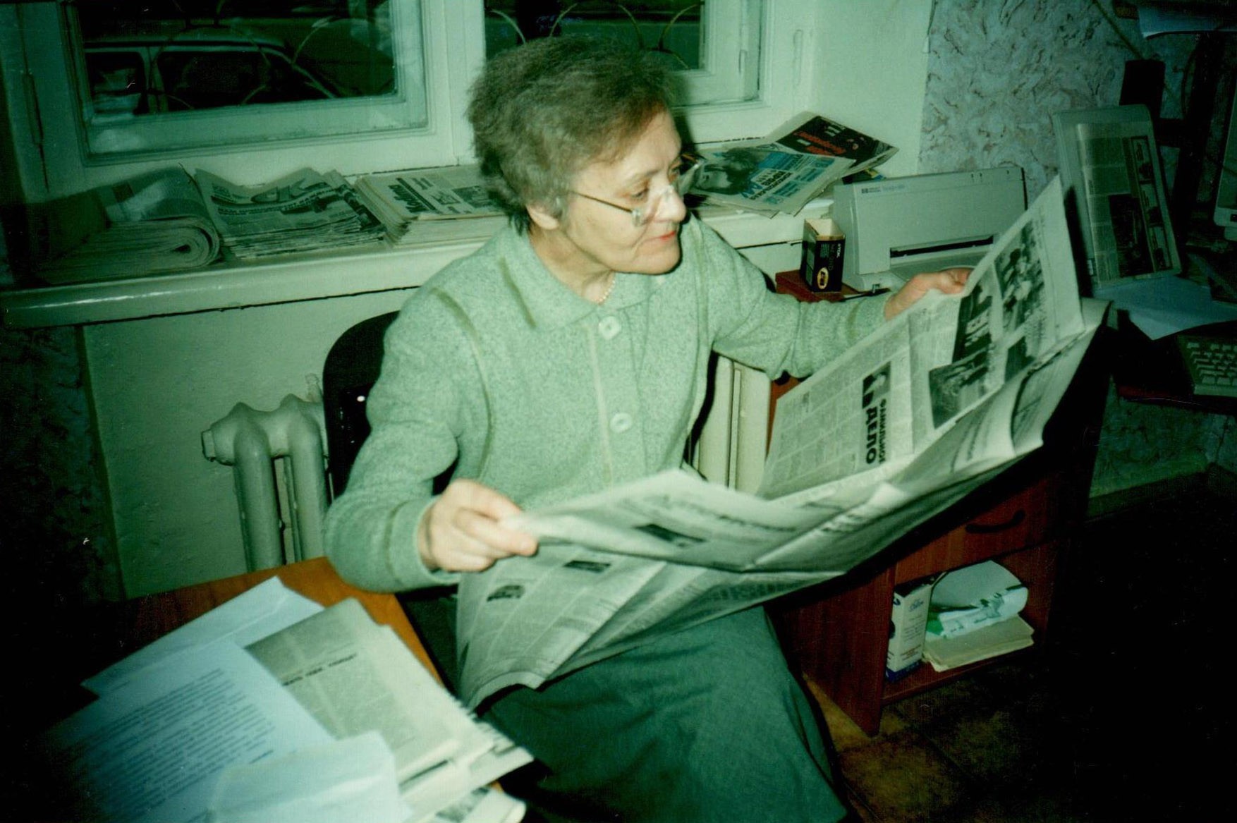 Светлана Петровна в редакции газеты 